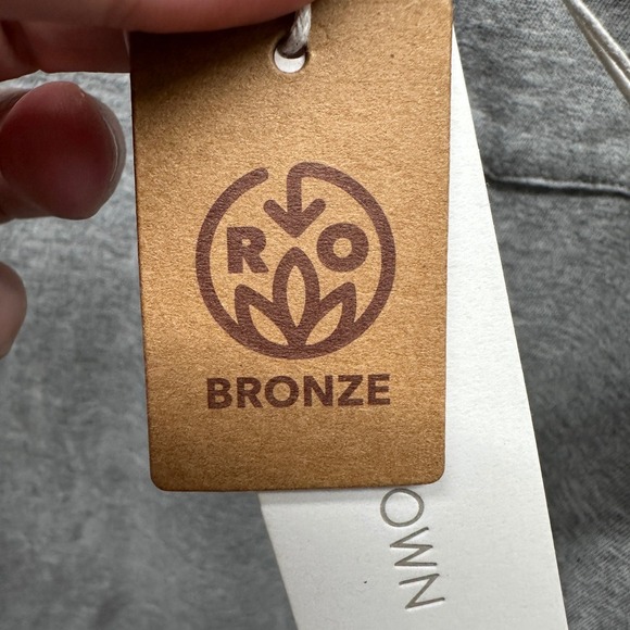 Outerknown Groovy-T Relaxed T-Shirt Dress Organic Cotton Gray Women's Large NEW - Picture 7 of 9